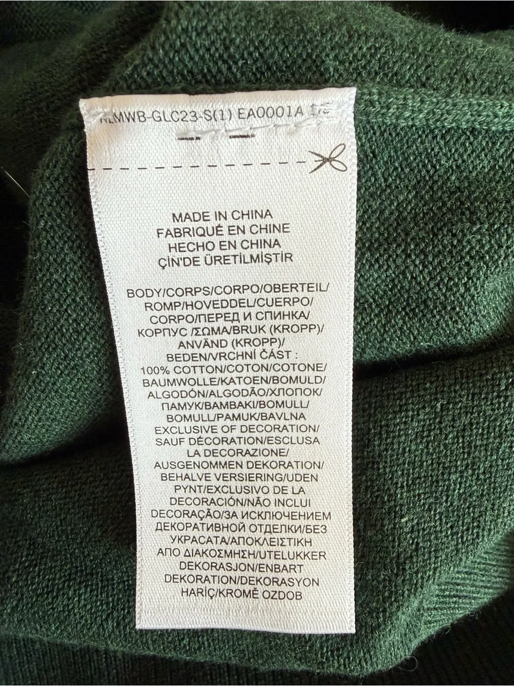 Polo by Ralph Lauren Pima Cotton V-Neck Sweater Green Medium NWOT